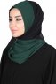 Ylva - Dark Green & Black Practical Chiffon Hijab