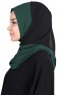 Ylva - Dark Green & Black Practical Chiffon Hijab