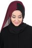 Ylva - Plum & Black Practical Chiffon Hijab