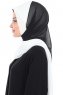 Ylva - White & Black Practical Chiffon Hijab
