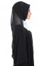 Ylva - White & Black Practical Chiffon Hijab
