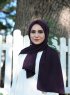 Zahra - Aubergine Crepe Hijab - Mirach