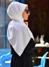 Zahra Offwhite Crepe Hijab Mirach 110025b
