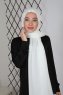 Zahra - White Crepe Hijab - Mirach