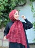 Zakiyah - Bordeaux Patterned Cotton Hijab