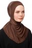 Zeliha - Brown Practical Viskos Hijab