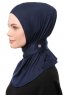 Zeliha - Navy Blue Practical Viskos Hijab