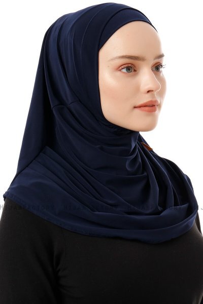 Esma - Navy Blue Amira Hijab - Firdevs