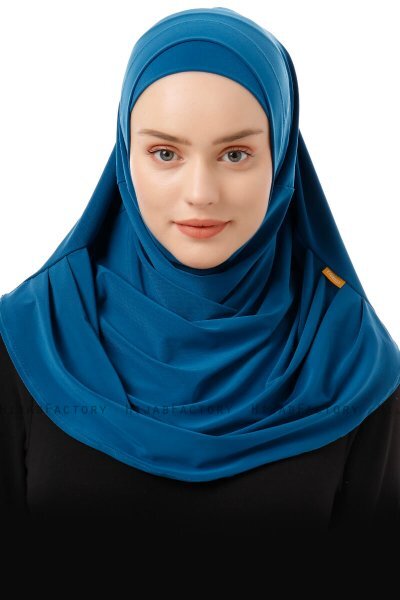 Esma - Petrol Blue Amira Hijab - Firdevs