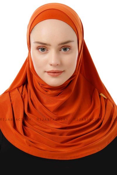 Esma - Orange Amira Hijab - Firdevs