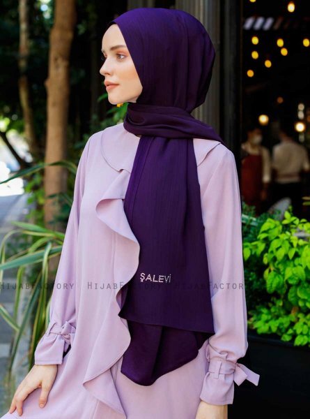 Emira - Dark Purple Hijab - Sal Evi