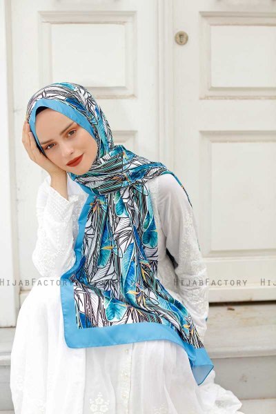 Lily Patterned Twill Hijab - Sal Evi