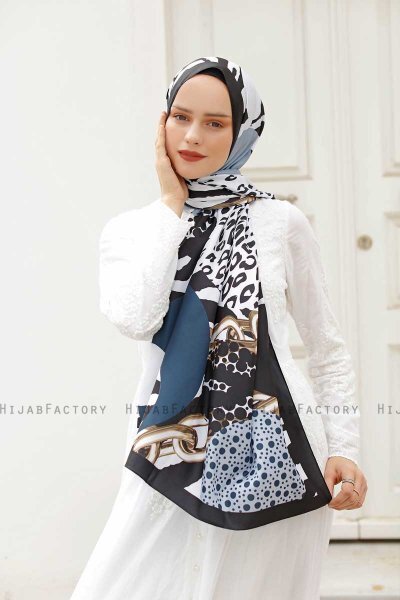 Chain Patterned Twill Hijab - Sal Evi