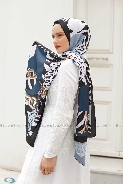 Chain Patterned Twill Hijab - Sal Evi