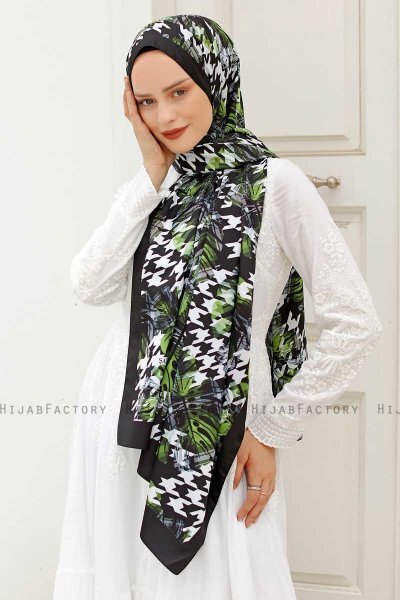 Forest Patterned Twill Hijab - Sal Evi