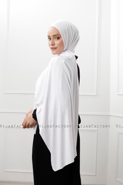 Sibel - White Jersey Hijab