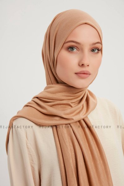 Sibel - Light Brown Jersey Hijab