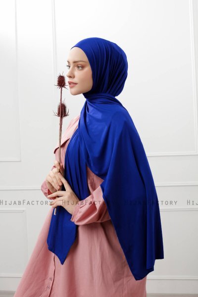 Sibel - Blue Jersey Hijab