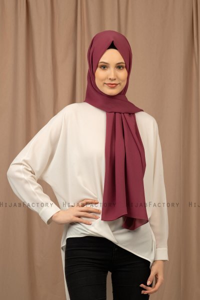 Yildiz - Plum Crepe Chiffon Hijab