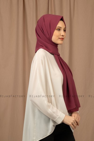 Yildiz - Plum Crepe Chiffon Hijab