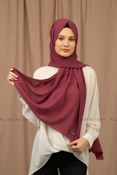Yildiz - Plum Crepe Chiffon Hijab