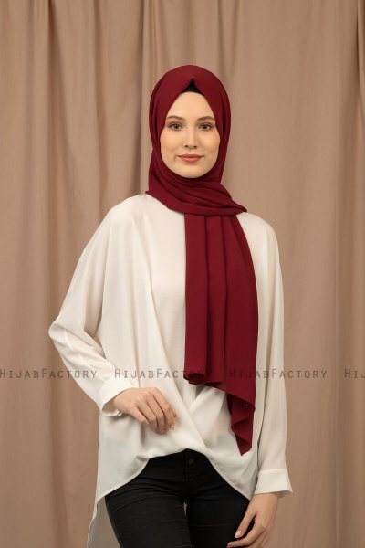 Yildiz - Cherry Crepe Chiffon Hijab