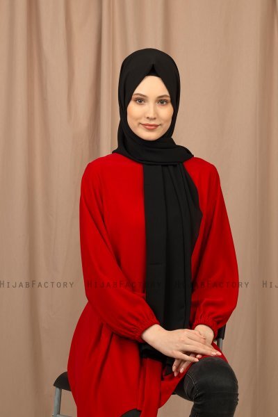 Yildiz - Black Crepe Chiffon Hijab