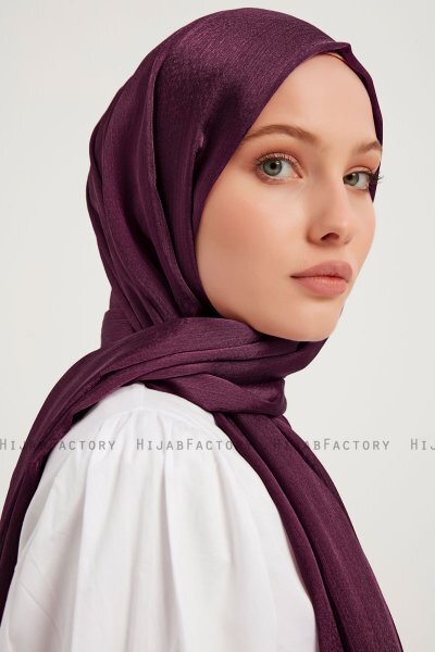 Berrak - Dark Purple Janjanli Hijab