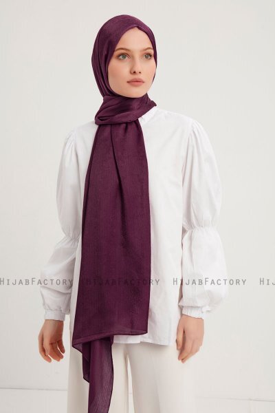 Berrak - Dark Purple Janjanli Hijab