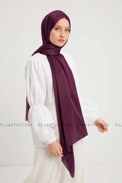 Berrak - Dark Purple Janjanli Hijab