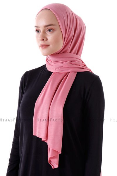 Seda - Dark Pink Jersey Hijab - Ecardin