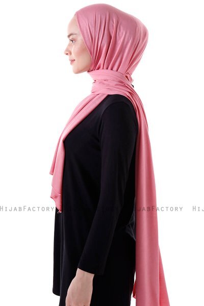 Seda - Dark Pink Jersey Hijab - Ecardin