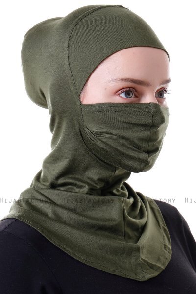 Damla - Khaki Ninja Hijab Mask Underscarf