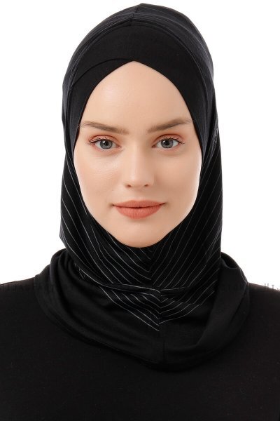 Babe Cross - Black & Light Grey One-Piece Al Amira Hijab