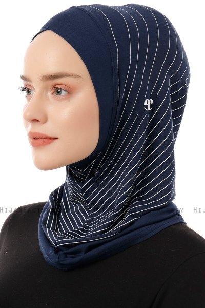 Babe Cross - Navy Blue One-Piece Al Amira Hijab