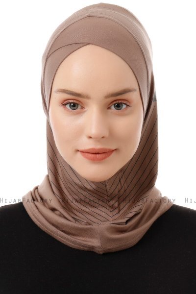 Babe Cross - Dark Taupe One-Piece Al Amira Hijab