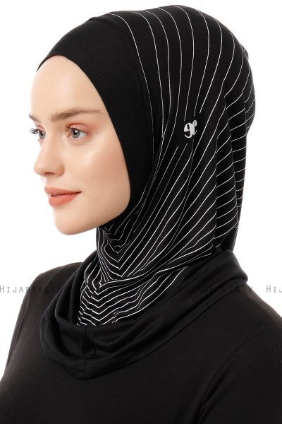 Babe Plain - Black & White One-Piece Al Amira Hijab