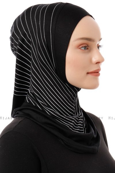 Babe Plain - Black & White One-Piece Al Amira Hijab