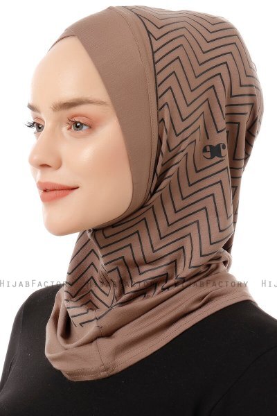 Silva Cross - Dark Taupe One-Piece Al Amira Hijab