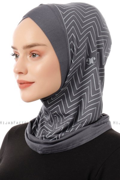 Silva Cross - Dark Grey One-Piece Al Amira Hijab