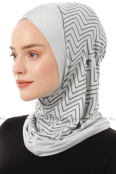 Silva Cross - Light Grey One-Piece Al Amira Hijab