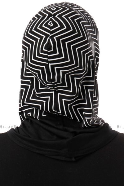Silva Plain - Black & White One-Piece Al Amira Hijab