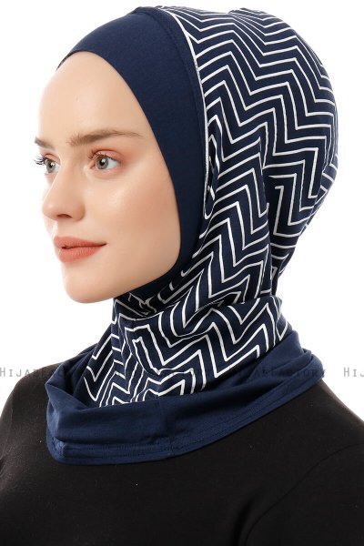 Silva Plain - Navy Blue One-Piece Al Amira Hijab