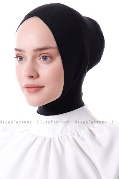 Elnara - Black Cross Hijab Underscarf