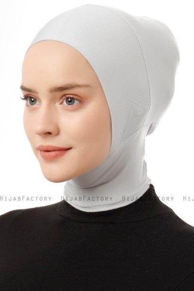 Elnara - Light Grey Plain Hijab Underscarf