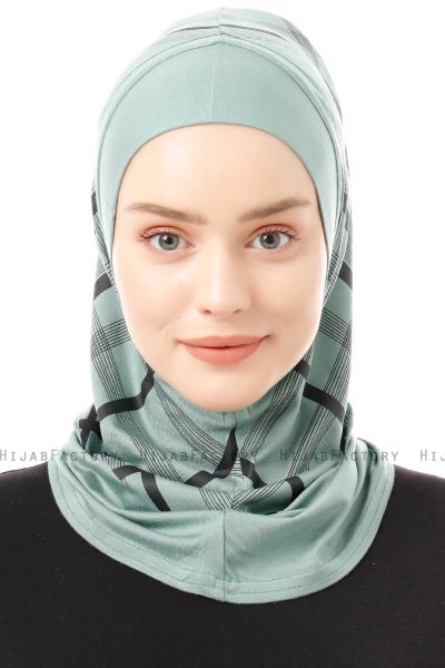Ekose Plain - Green One-Piece Al Amira Hijab