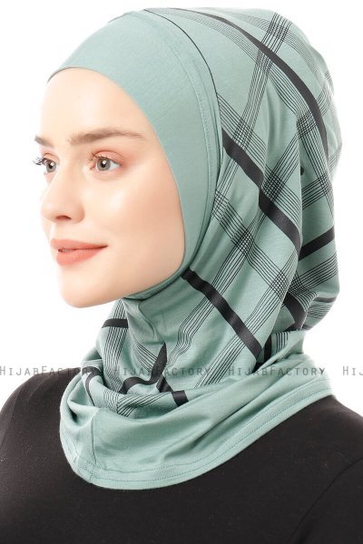 Ekose Plain - Green One-Piece Al Amira Hijab