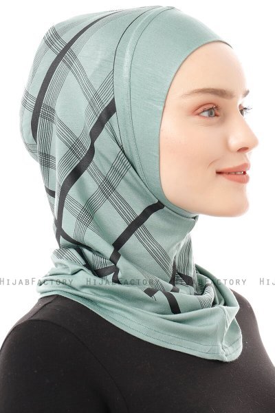 Ekose Plain - Green One-Piece Al Amira Hijab