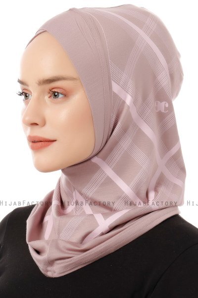 Ekose Cross - Stone Grey One-Piece Al Amira Hijab