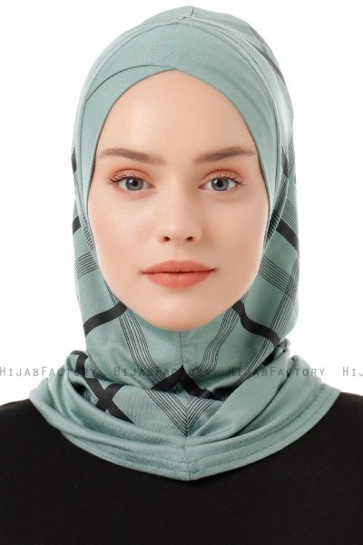 Ekose Cross - Green One-Piece Al Amira Hijab